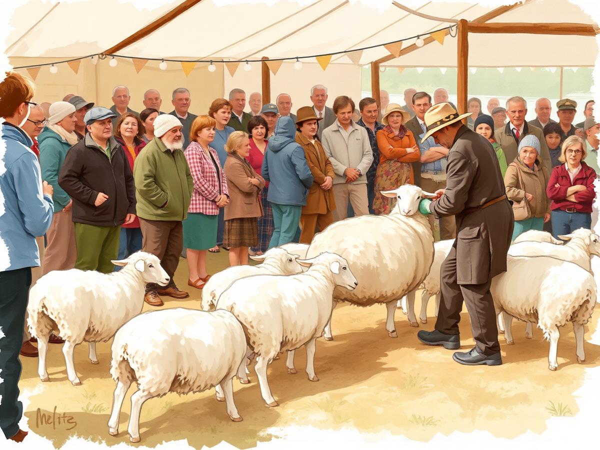 Sheep shearing demonstration